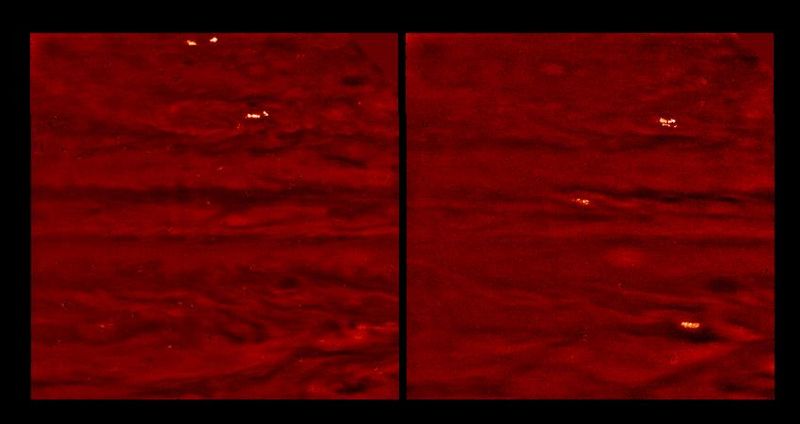 伽利略號97年拍到在木星夜晚一側的閃電