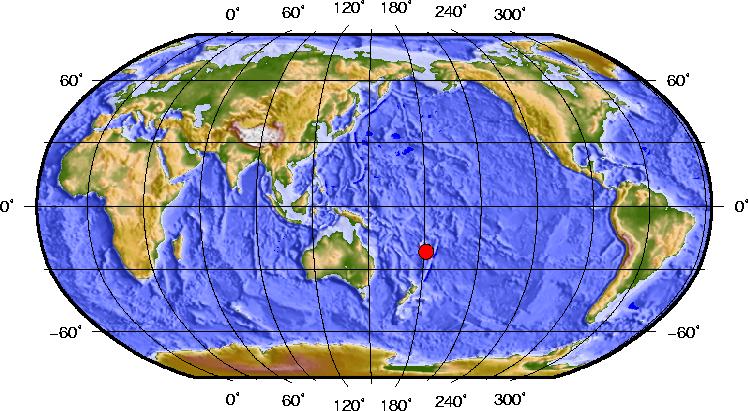 湯加地震位置圖