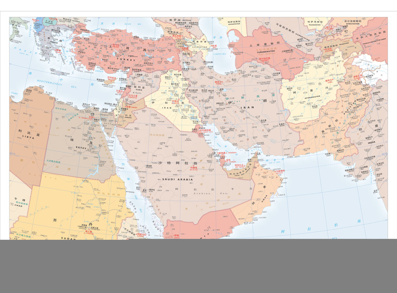 中東政區地圖