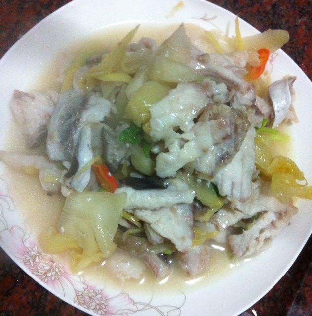 鰻魚炒鹹菜 鰻魚炒鹹菜