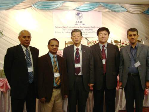 李樹君（右二）擔任亞洲農業工程學會主席