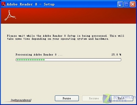 Adobe Reader 安裝過程