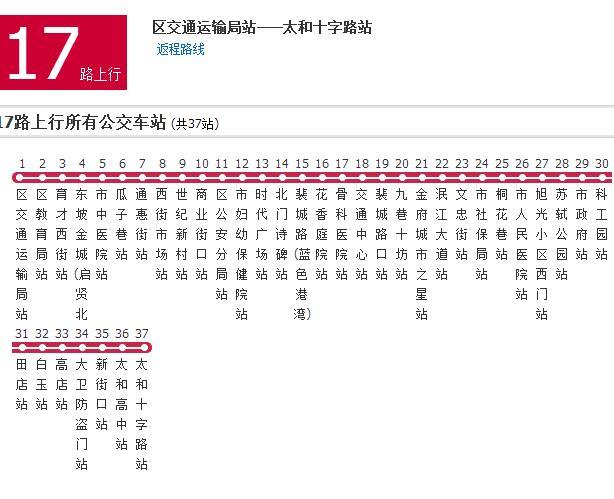 眉山公交17路 眉山公交17路