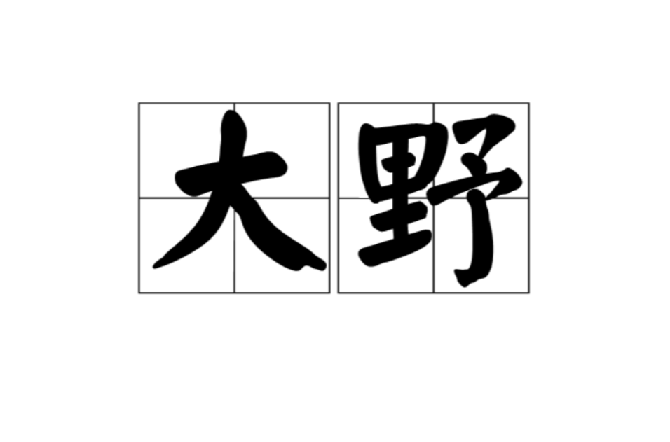大野(漢語詞語)