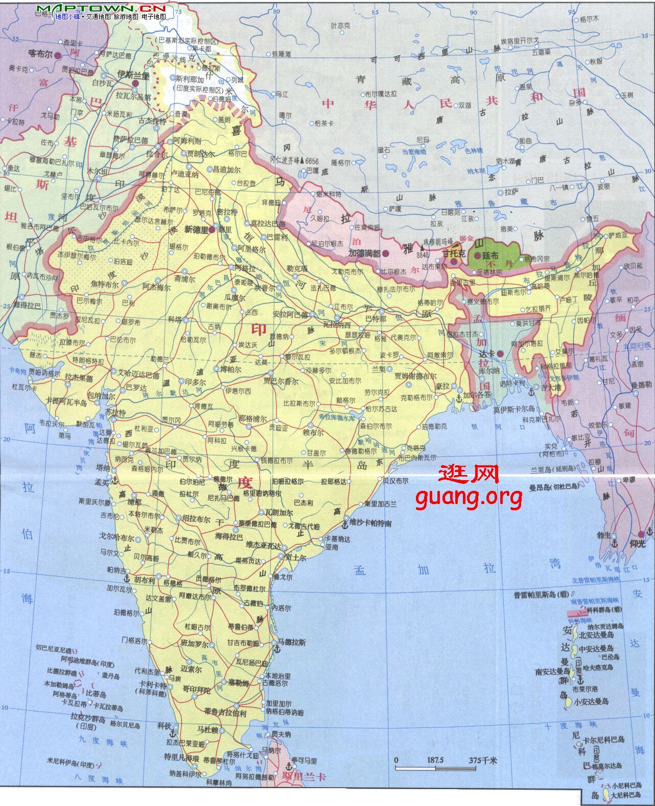 印度地圖