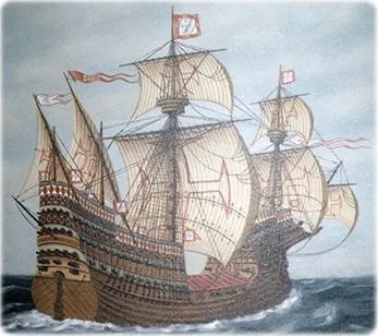船體高聳的卡拉克大帆船