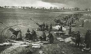 蘇聯紅軍122毫米火炮陣地