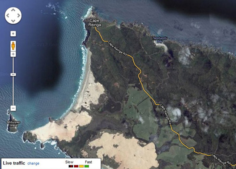 紐西蘭北島北部九十哩海灘Google地圖