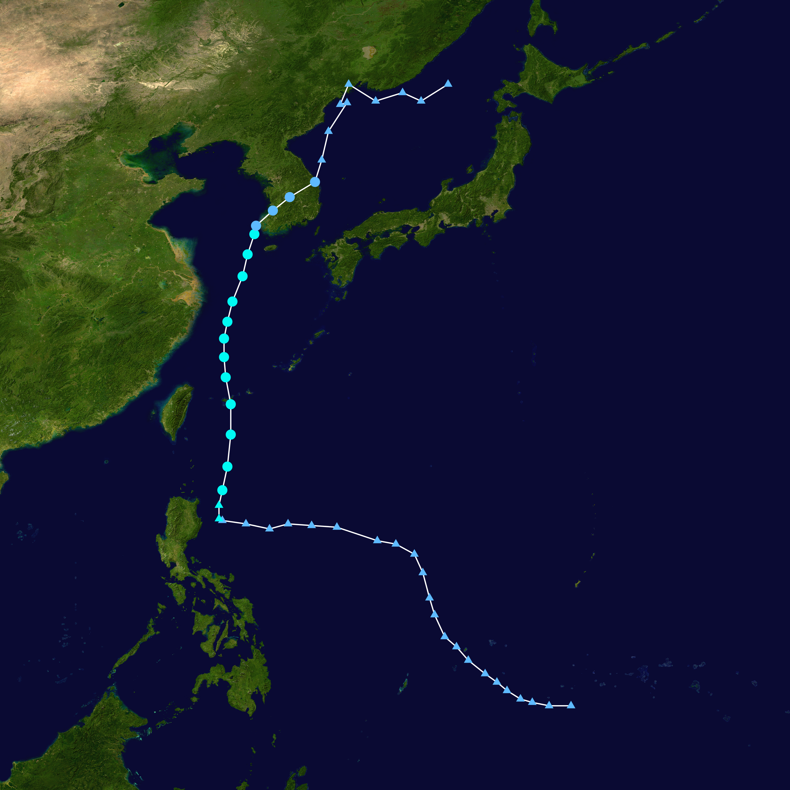 2019年第5號颱風“丹娜絲”路徑圖