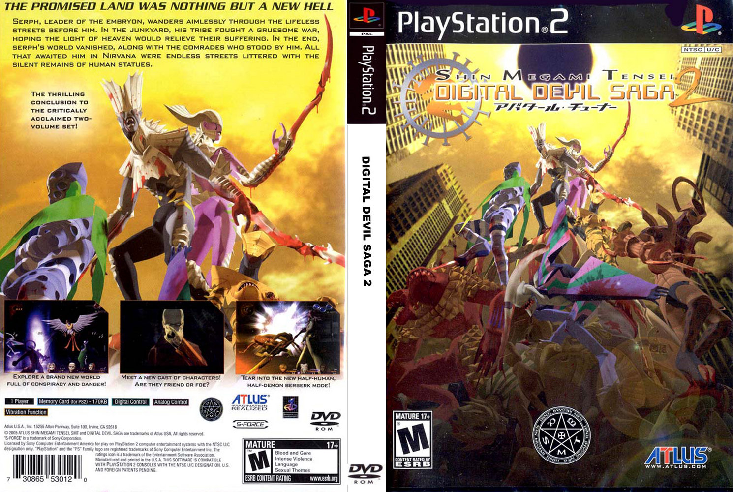 PS2《數碼惡魔傳說:天魔變2》美版封面