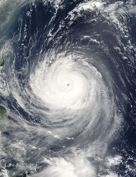 超強颱風泰利 衛星雲圖