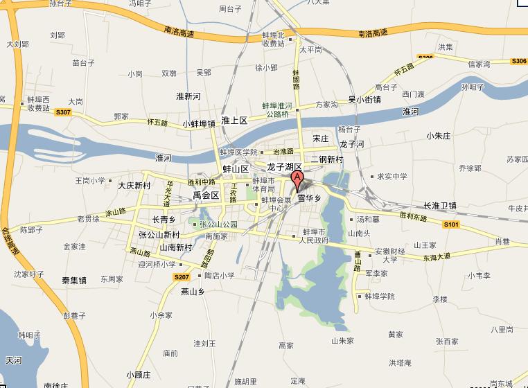 安徽省蚌埠市雪華鄉區域地圖