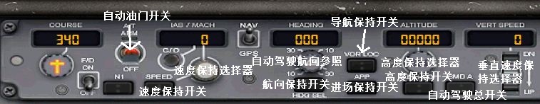 波音737-800的飛行控制臺