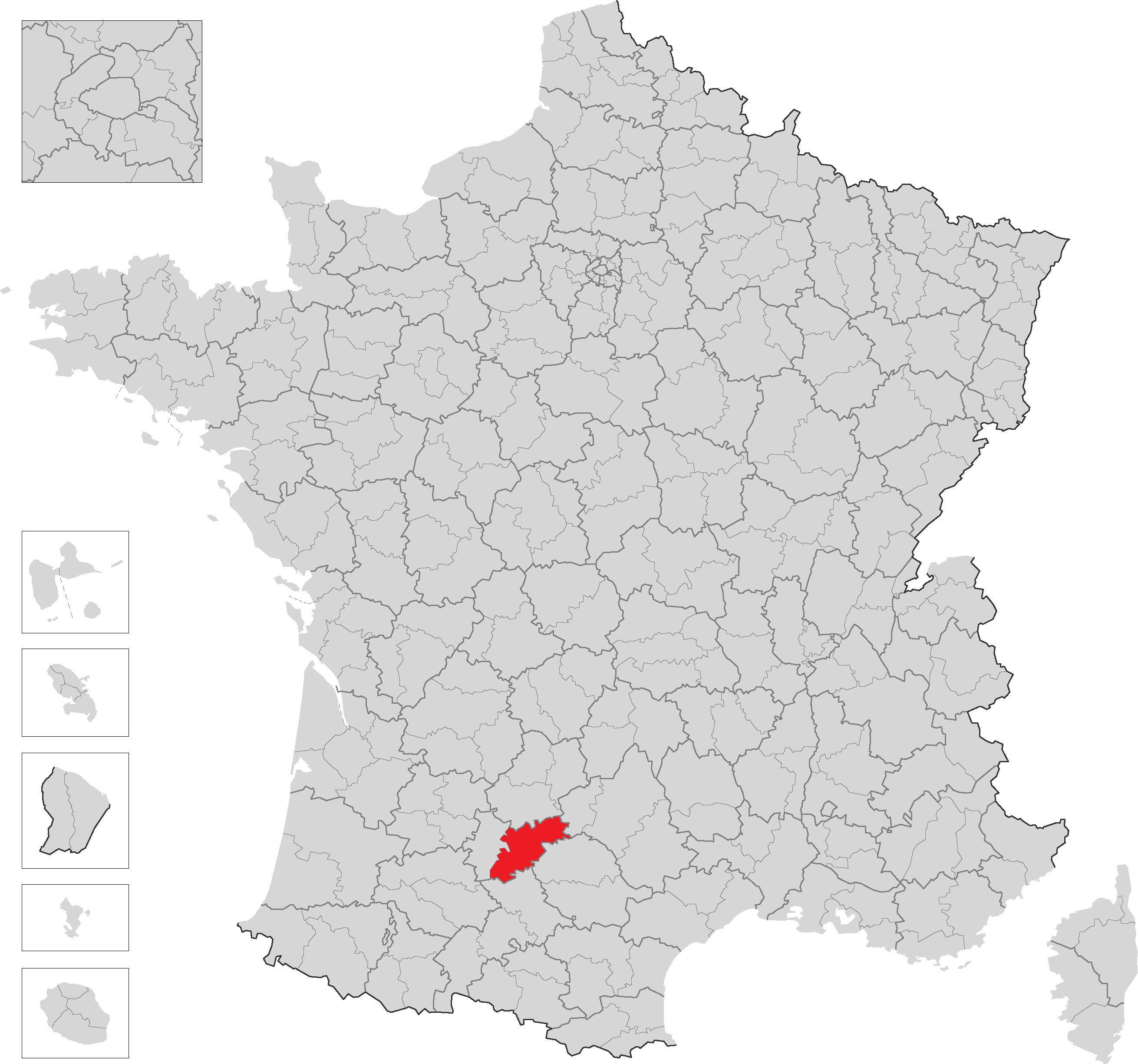 蒙托邦地區在法國的位置