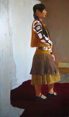 2005年 布上油畫 《穿黃裙子的女孩》