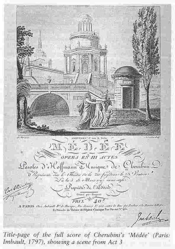 凱魯比尼《美狄亞》總譜首版封面，1797年