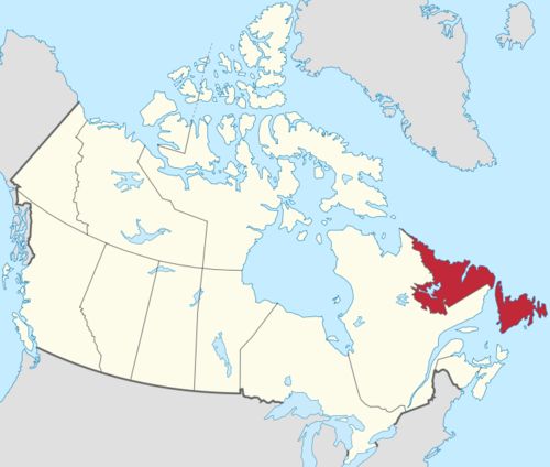 紐芬蘭和拉布拉多省地圖