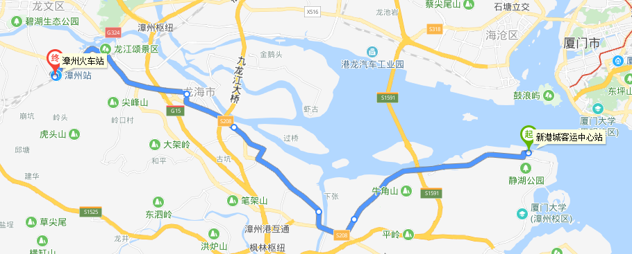 漳州公交K6路路線圖