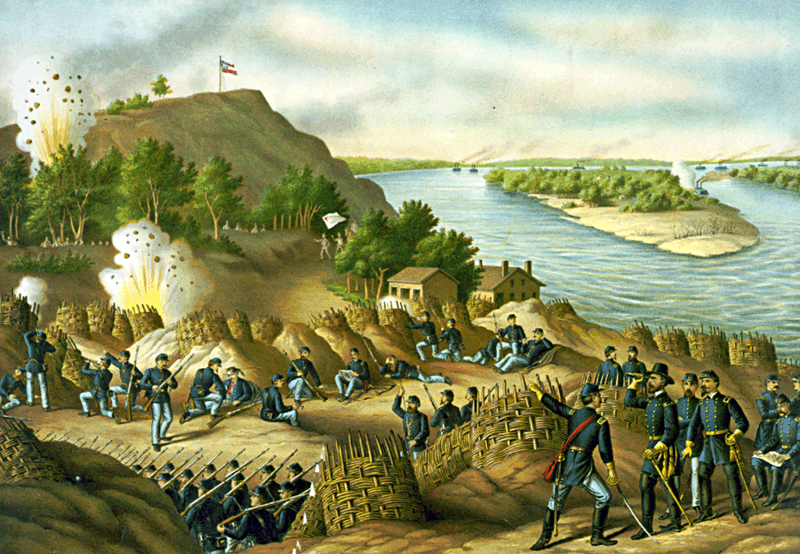 1863年圍攻維克斯堡，柯里爾和艾夫斯繪。