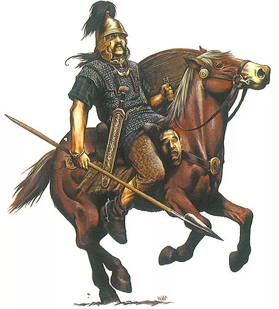 在羅馬軍隊中服役的日耳曼人騎兵