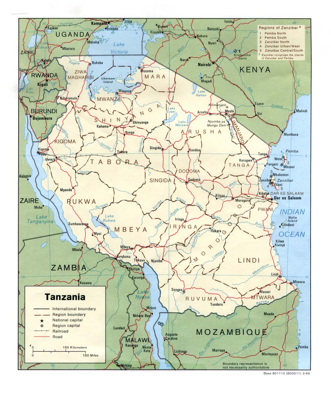 坦尚尼亞地圖