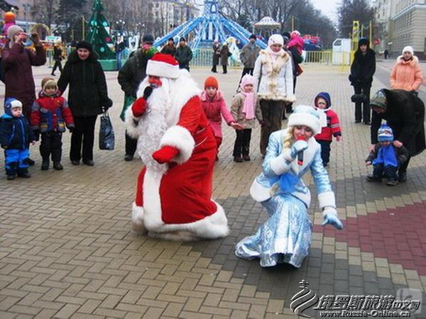俄羅斯新年的嚴冬老人