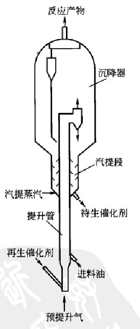 圖1 提升管反應器結構示意圖