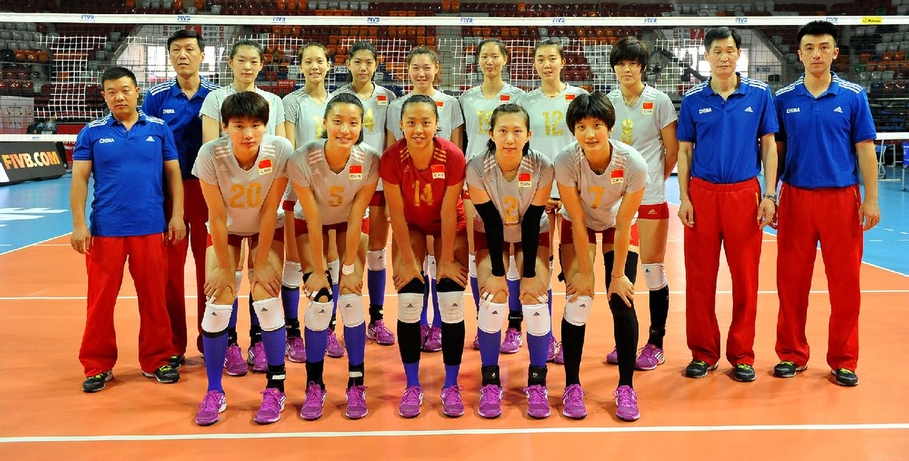 中國U23女排賽前合影