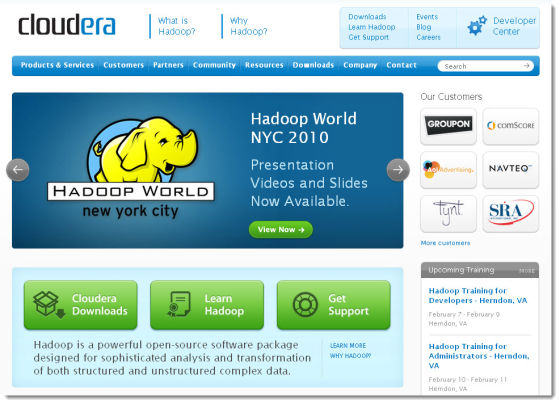 Hadoop中規模最大、知名度最高的是Cloudera