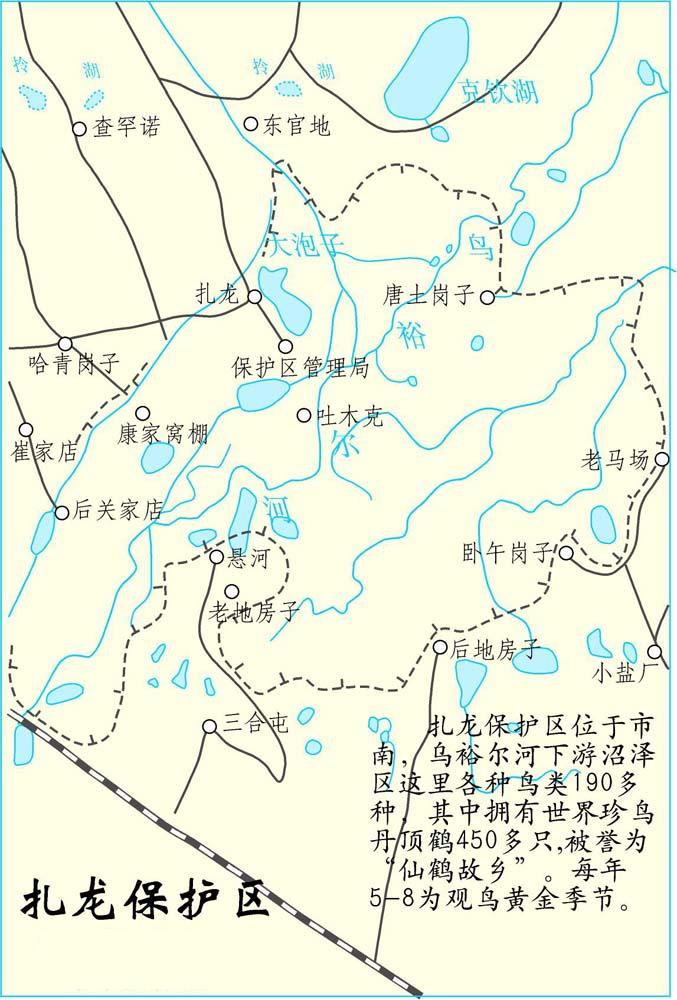 扎龍濕地地圖