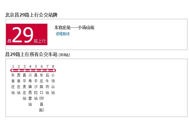 北京公交昌29路