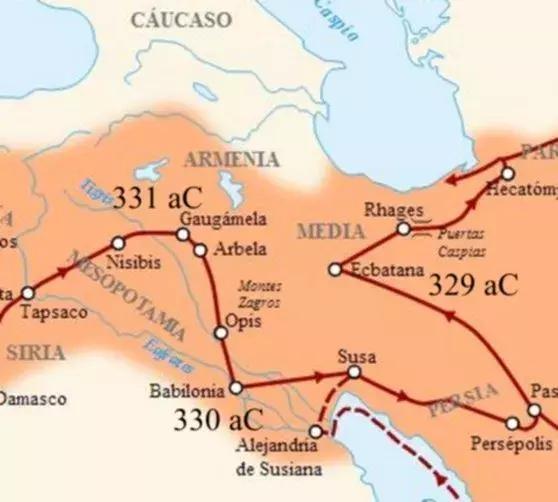 公元前331年 馬其頓軍隊越過了幼發拉底河