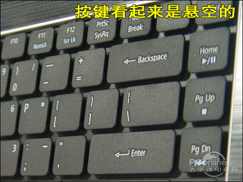 “平”“浮”二字把宏碁的鍵盤形容得很貼切