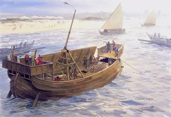 從威尼斯人開始 十字軍經常將投石機裝上圓船