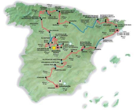 環西班牙賽線路圖