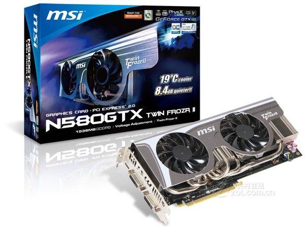 微星N580GTX TwinFrozrII OC 微星N580GTX TwinFrozrII OC