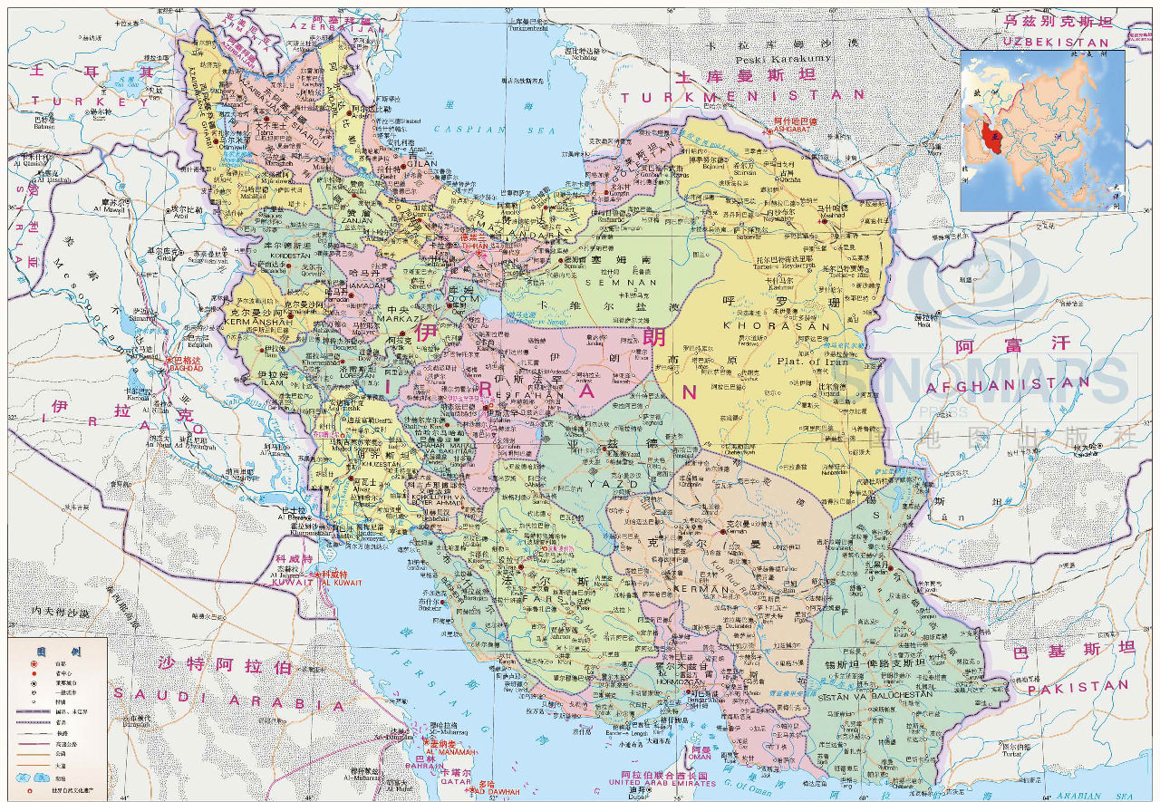 伊朗分省地圖
