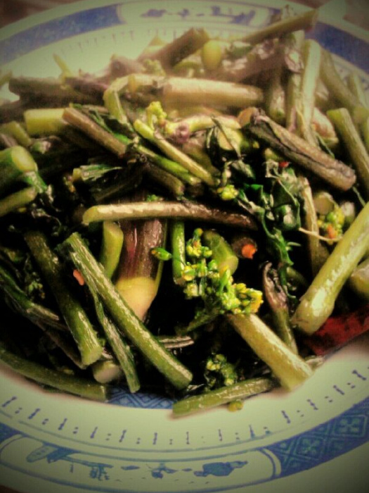 鹹肉炒紫菜 鹹肉炒紫菜