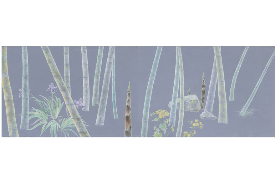 竹石圖(李毓明油畫作品) 竹石圖(李毓明油畫作品)