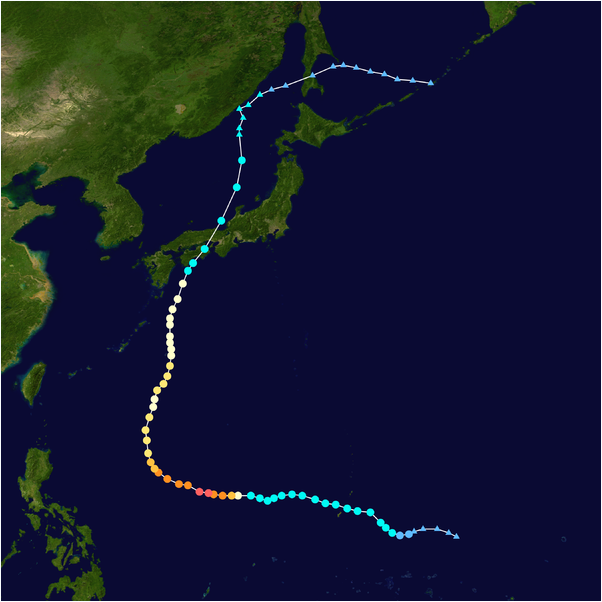 超強颱風夏浪 路徑圖