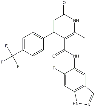 N-（6-氟-1H-吲唑-5-基）-2-甲基-6-氧代-4-[4-（三氟甲基）苯基]-1,4,5,6-四氫-3-吡啶甲醯胺