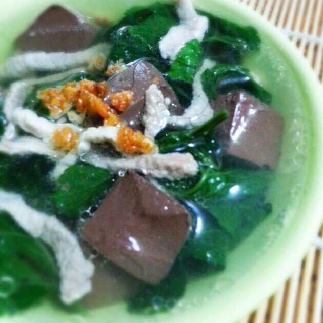 豬血肉絲湯 豬血肉絲湯