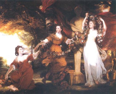蒙哥瑪利爵士的三個女兒，雷諾茲1774年作品