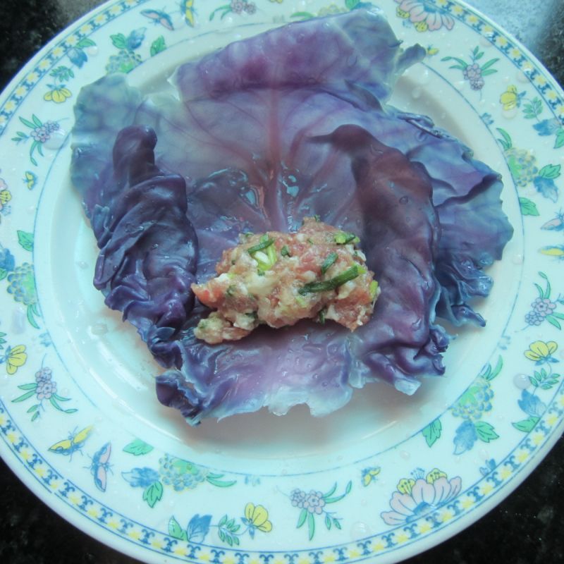 紫甘藍包肉