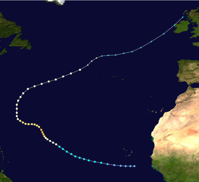 颶風（海倫）路徑圖