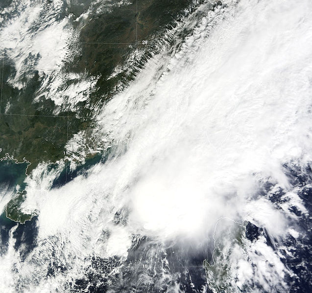 強熱帶風暴美莎克衛星雲圖