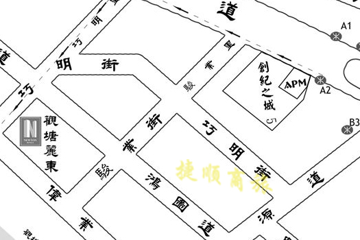 觀塘麗東酒店地圖