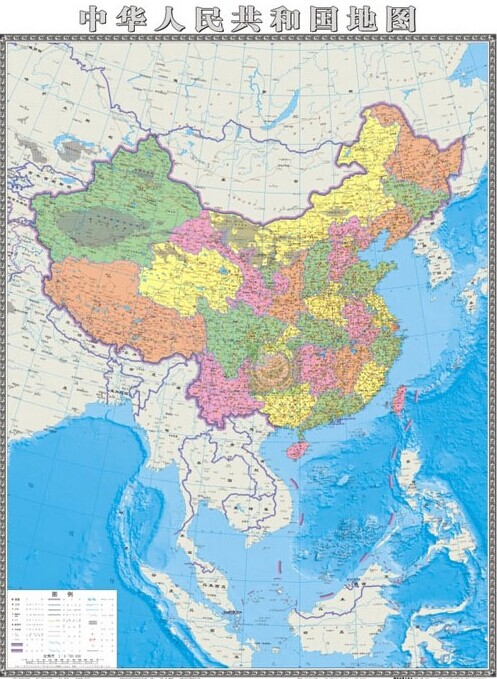 中國豎版地圖