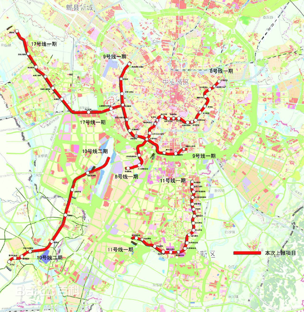 成都捷運三輪規劃線路圖