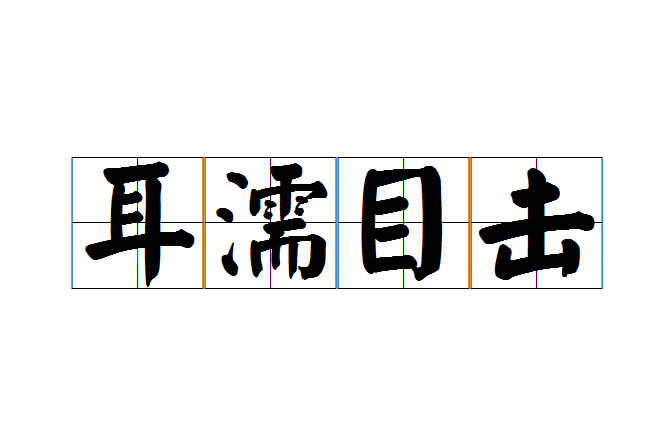 耳濡目擊 耳濡目擊